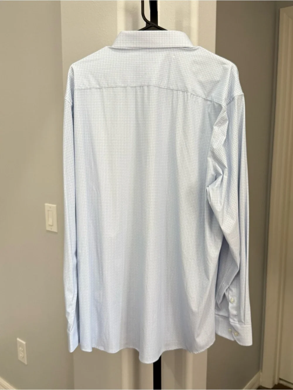 Collars & Co. NWT Apex Performance Dress Shirt - Size 2XL Light Blue Tattersall